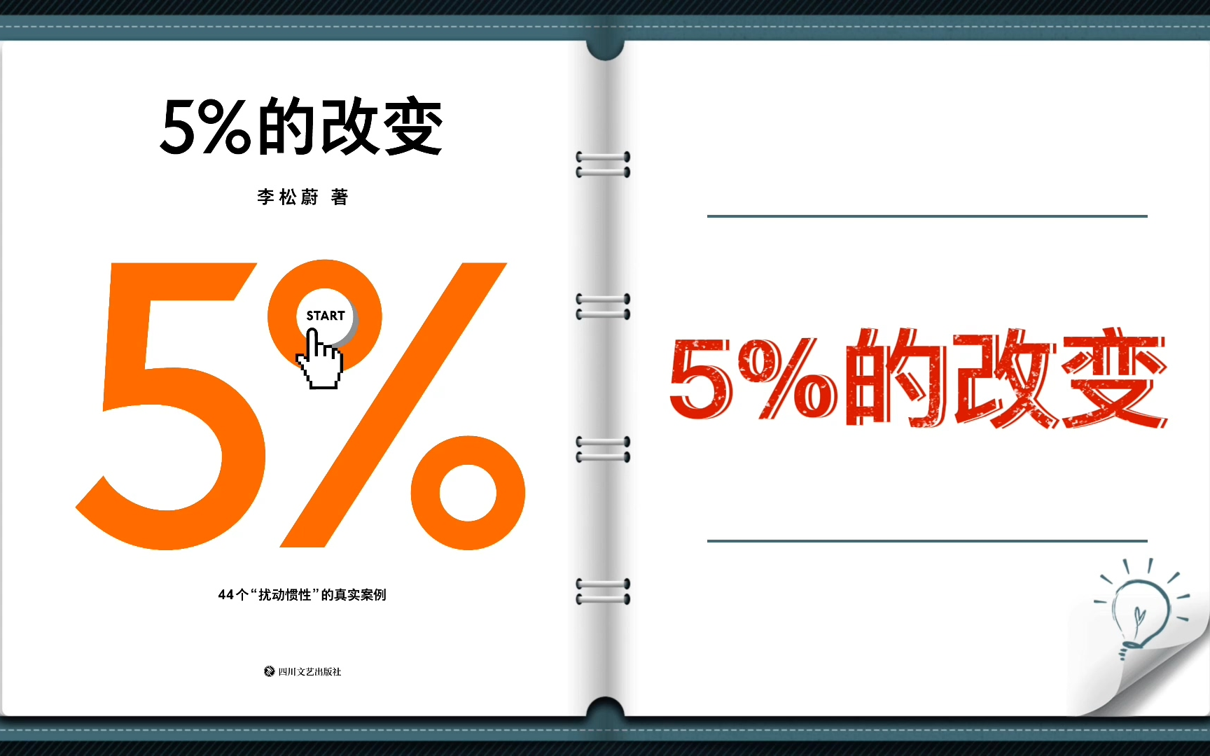 [图]【有声书+字幕】《5%的改变》| 不需要做到100﹪，只要改变5﹪，生活就有新的可能