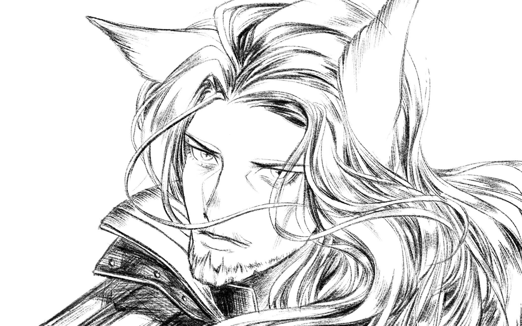 【procreate】【明日方舟赫拉格】 村口赫老头什么时候来我岛上玩a