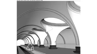 这个拱形挖洞结构怎么建模sketchup建模技巧