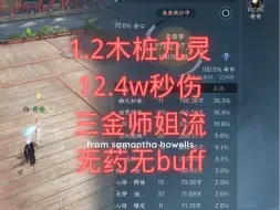 Download Video: 逆水寒手游 平民九灵1.2木桩12.4w 三金师姐流 无宏无药无buff