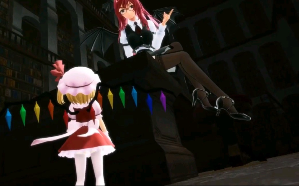 【gts】giantess mmd koakuma shrink and tease (no sound)