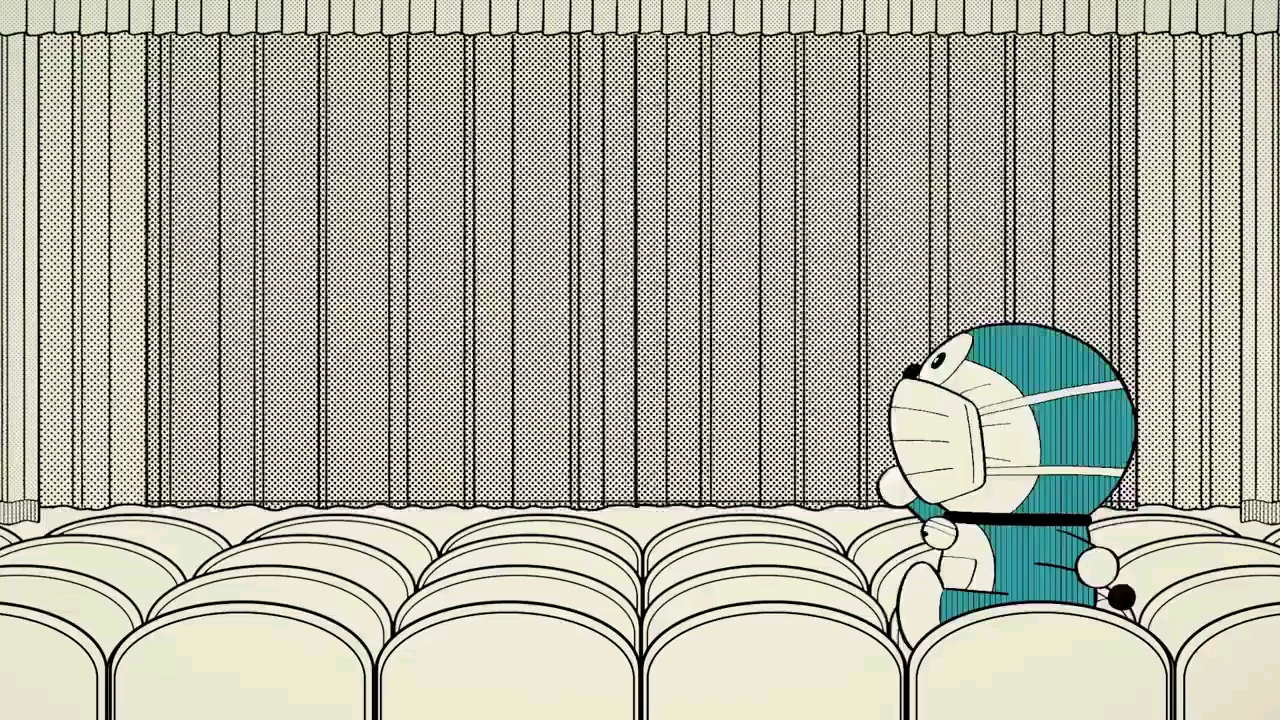 哆啦a梦电影院防疫动画