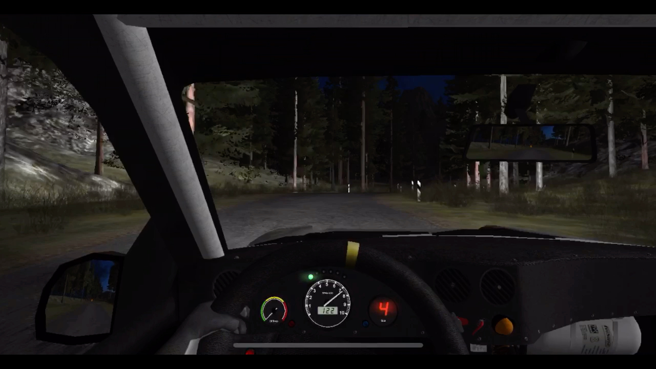 rushrally3芬兰站第三赛段146172夜间行车谨慎驾驶开的很保守