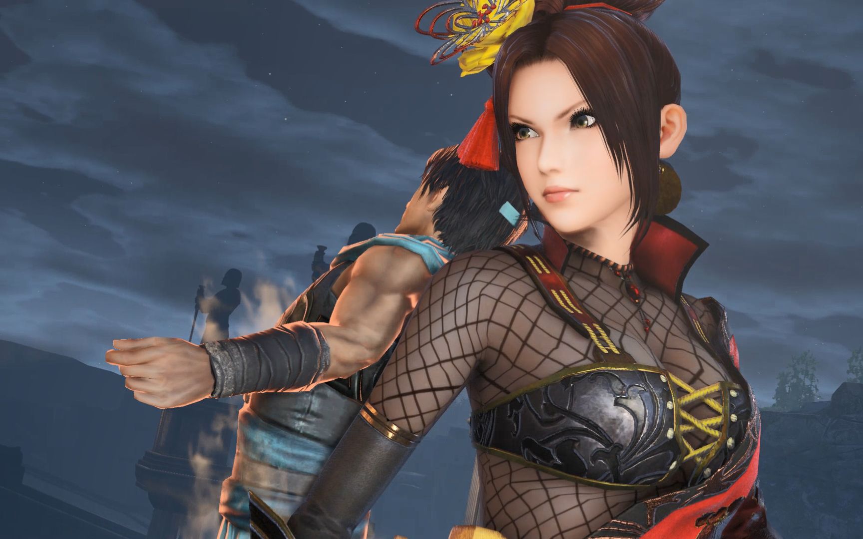 幻想大蛇无双大蛇3mod第三弹甲斐姬连体黑网袜裤袜版