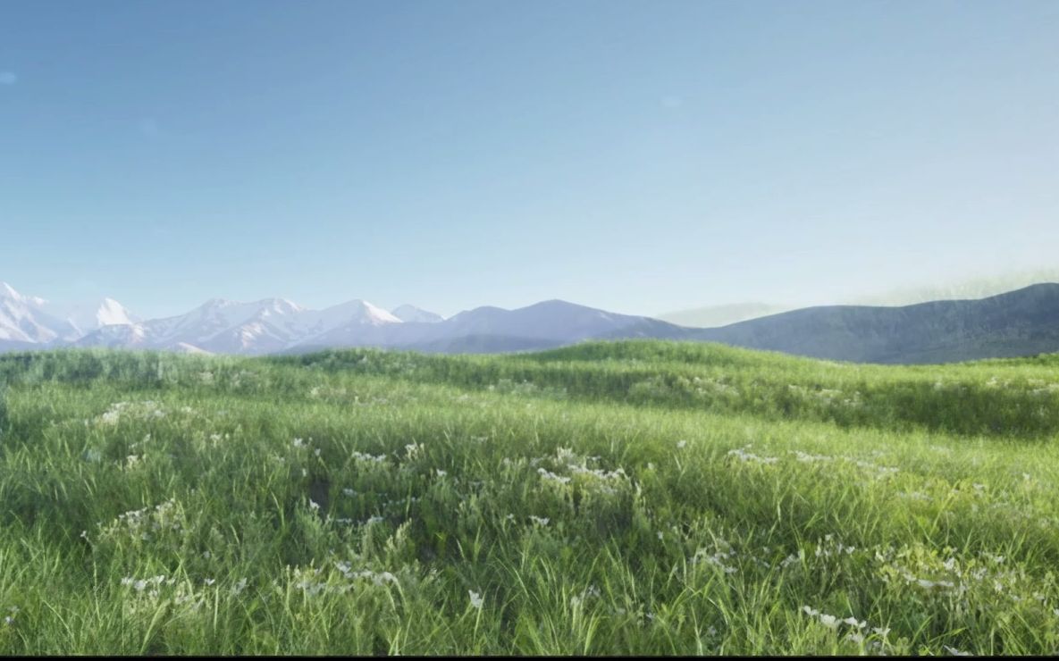 雪山草地绿色护眼Natural UE4 traning哔哩哔哩bilibili