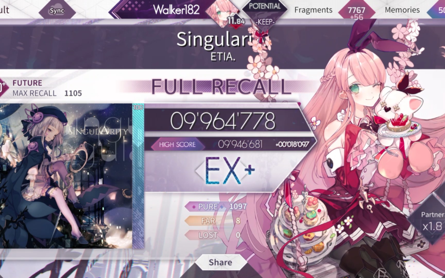 [arcaea/拇指/录屏] singularity 拇指full recall
