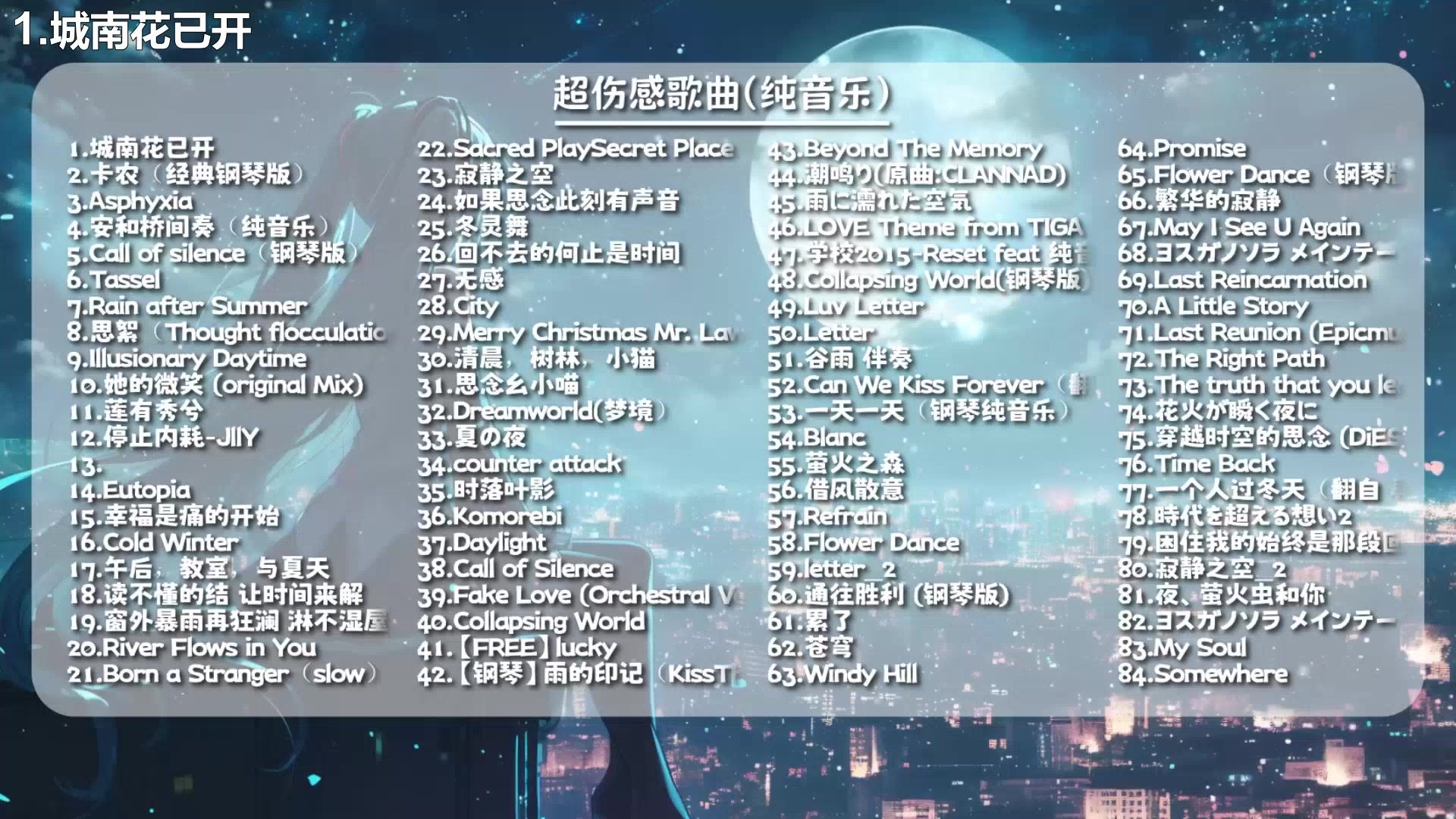 超伤感歌曲（纯音乐）