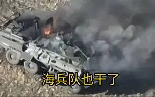 Download Video: 俄罗斯海兵队在十几架 BTR-82A 的支援下在库尔斯克地区发动玉碎战，但未成功