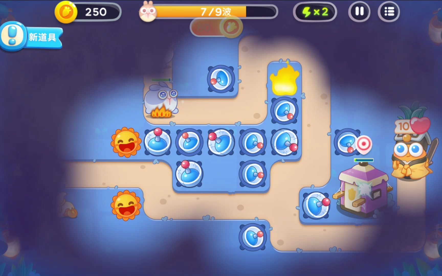 保卫萝卜4阿波道长第17关通关攻略