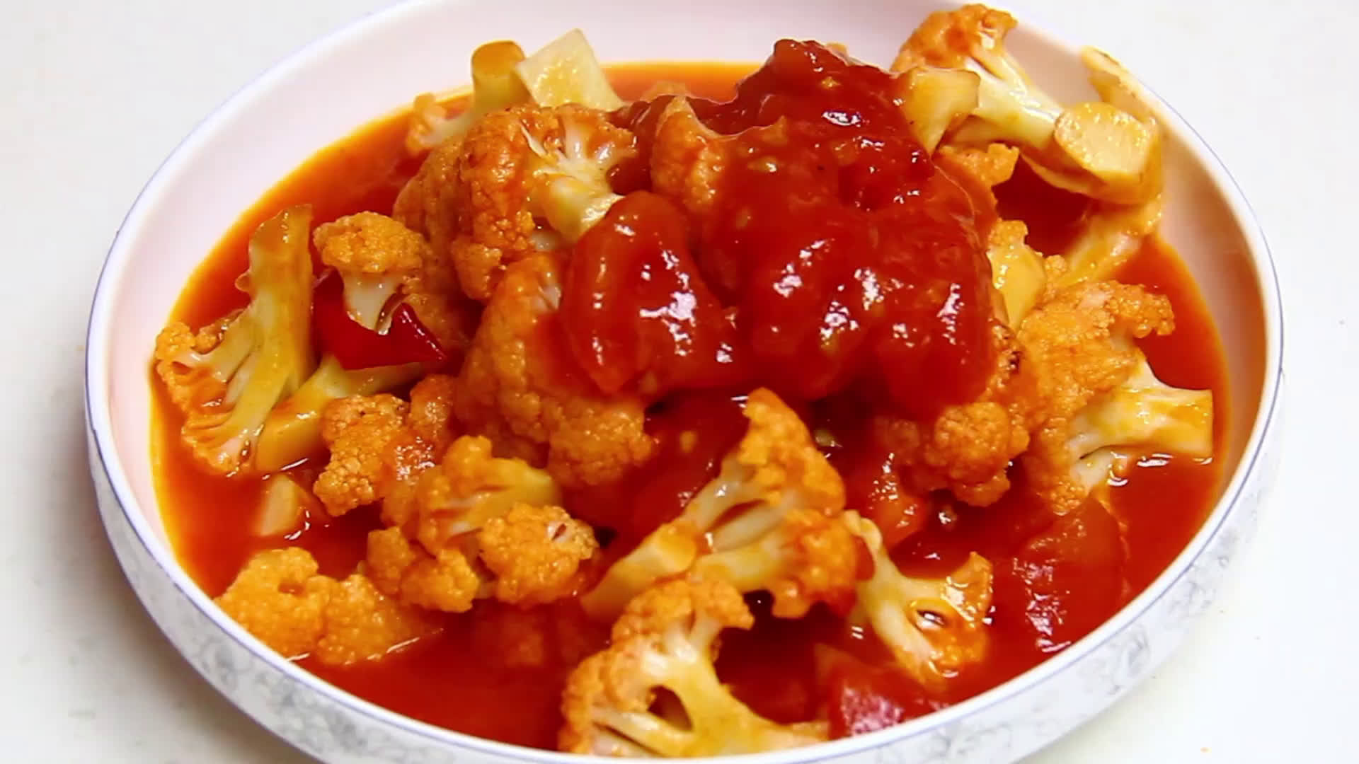 盈棚食品——川味美食diy之番茄酱烧花菜的制作方法