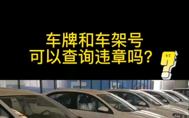 车牌和车架号可以查询违章吗?哔哩哔哩bilibili