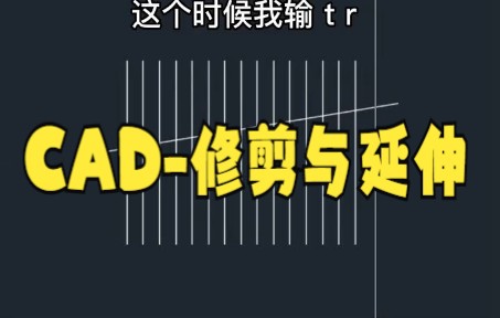 【cad教程】CAD修剪与延伸 cad修剪命令,延伸命令怎么用?哔哩哔哩bilibili