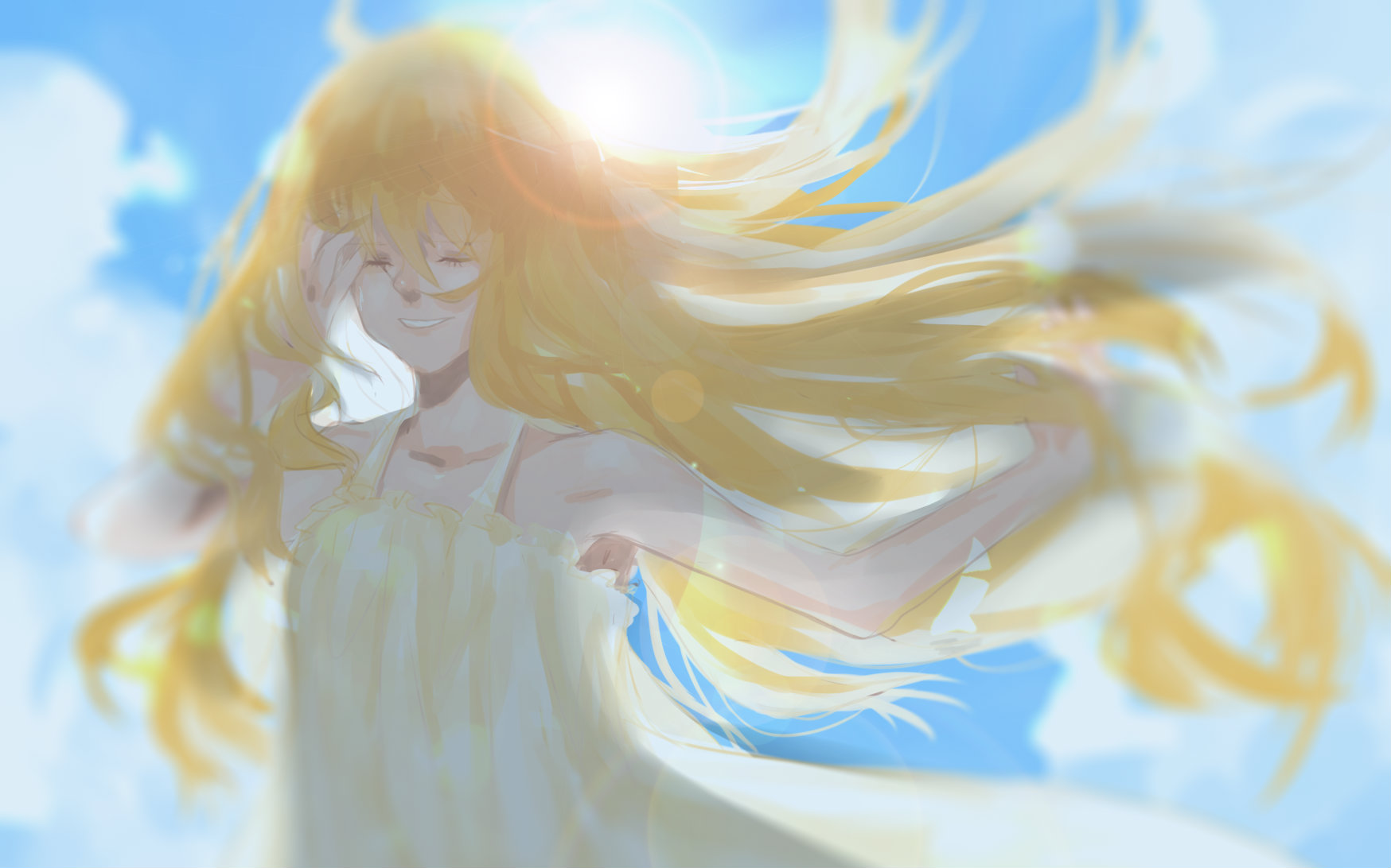 这是一只金发玛丽苏拥有着自带的光环和鼓风机 中间没保存 内心是崩溃