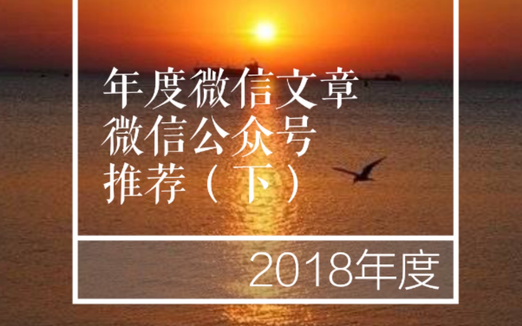 年度微信文章&公众号推荐(下)哔哩哔哩bilibili