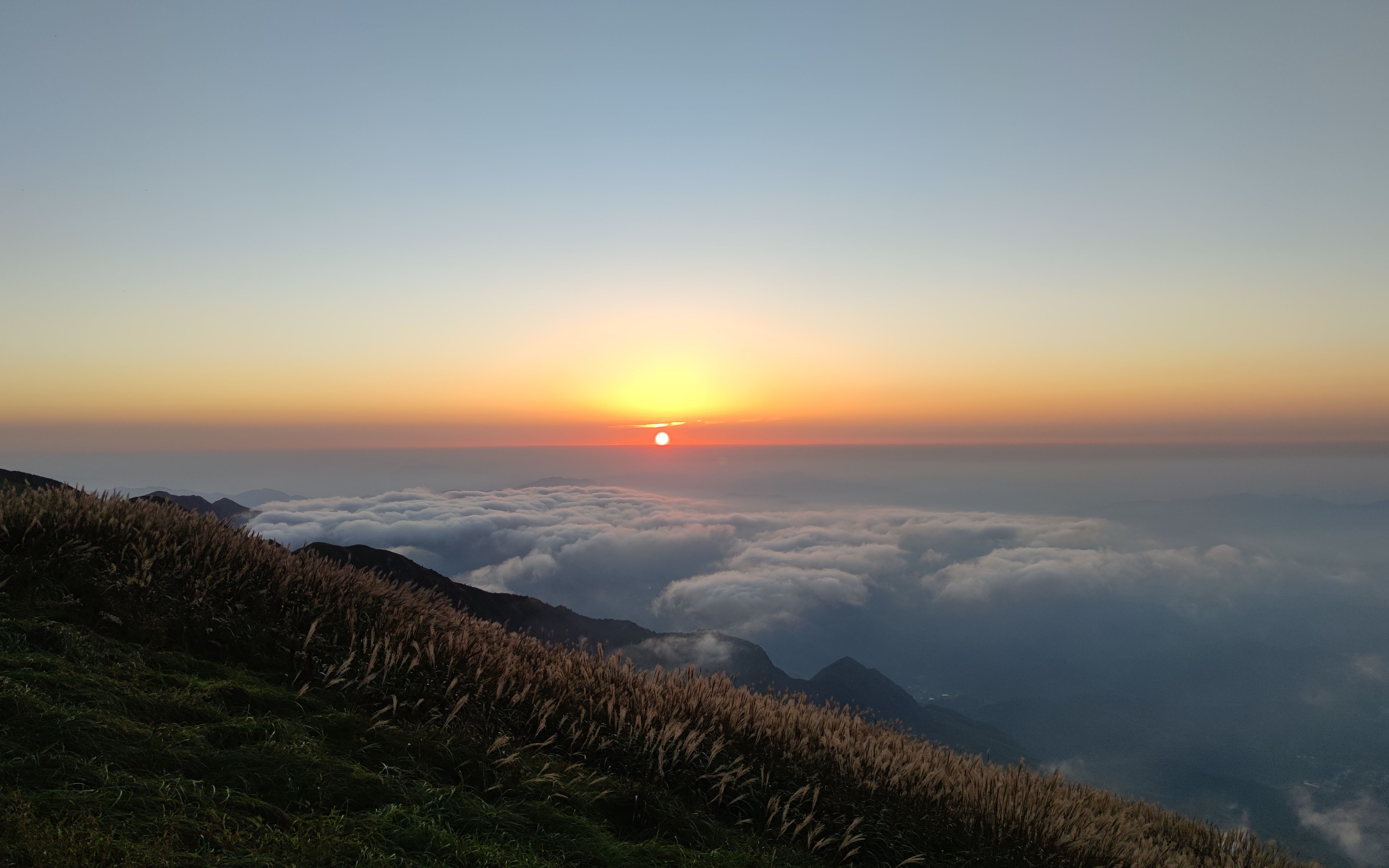 武功山日落日出云海