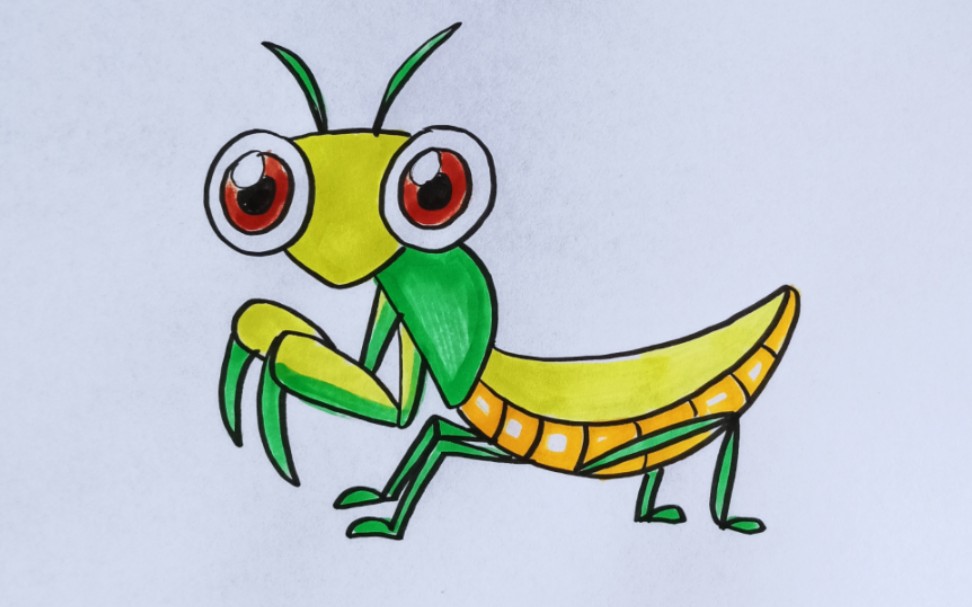 螳螂简笔画可爱图片
