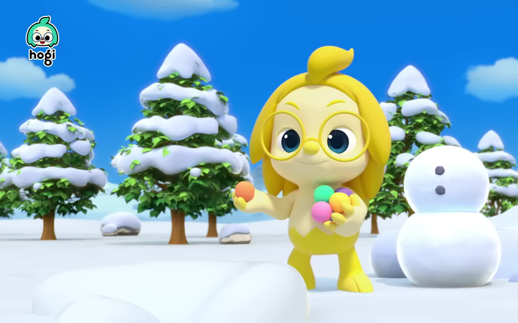 [图]Snowball Fight + More _ Colors Songs for Kids _ Christmas Pinkfong & Hogi