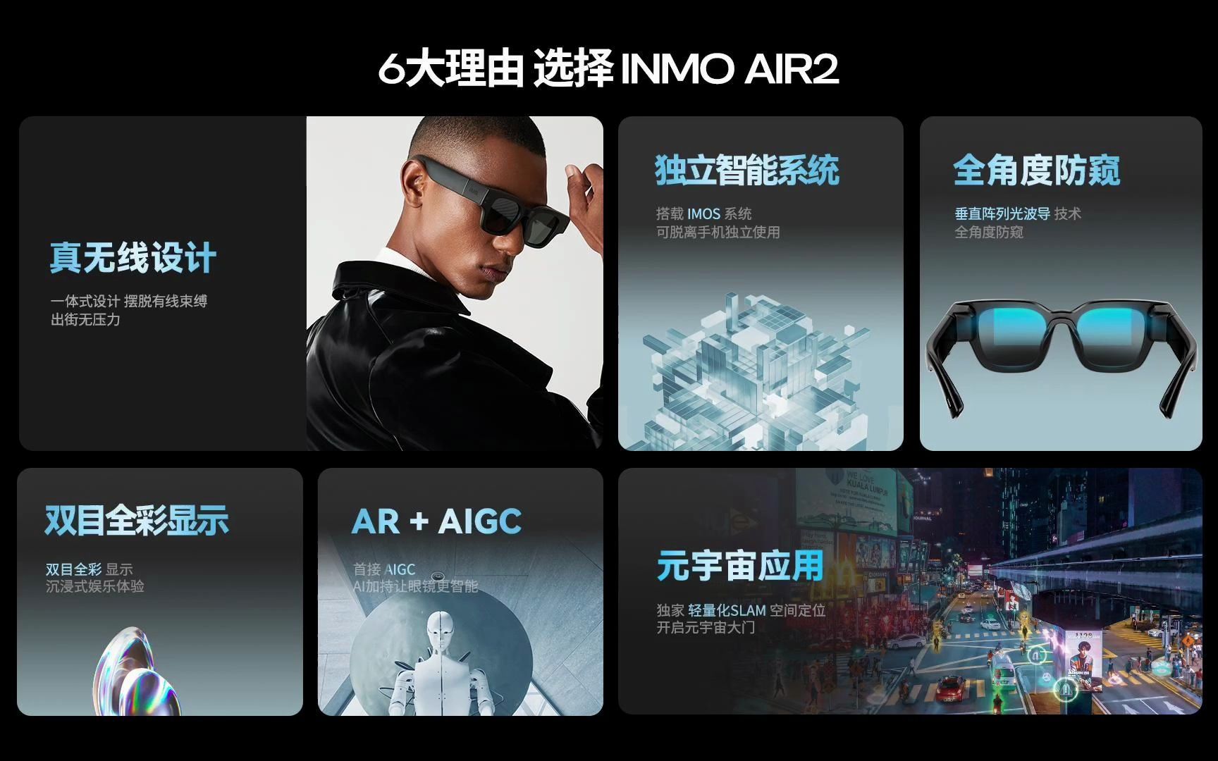 INMO Air2 Never Just Glasses ⷠ定义未来眼镜哔哩哔哩bilibili