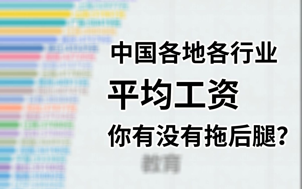 中国各地各行业平均工资,你有没有拖后腿?数据可视化哔哩哔哩bilibili