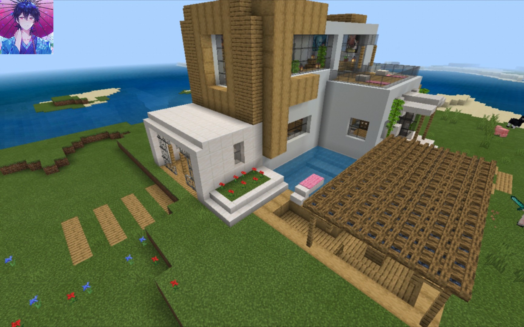 我的世界  海景庭院别墅