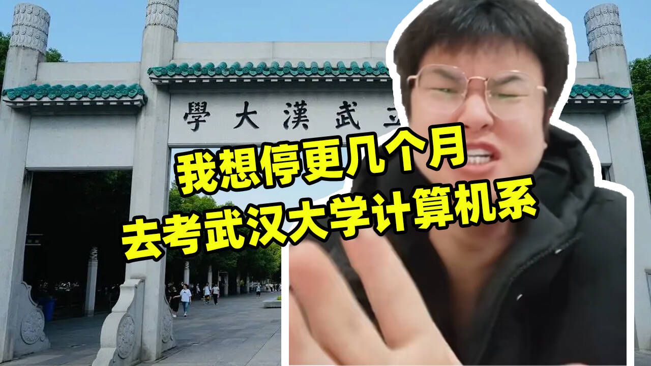 我想停更几个月,去考武汉大学计算机系学习更多知识哔哩哔哩bilibili