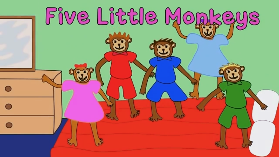 [图]【英语启蒙】Five Little Monkeys