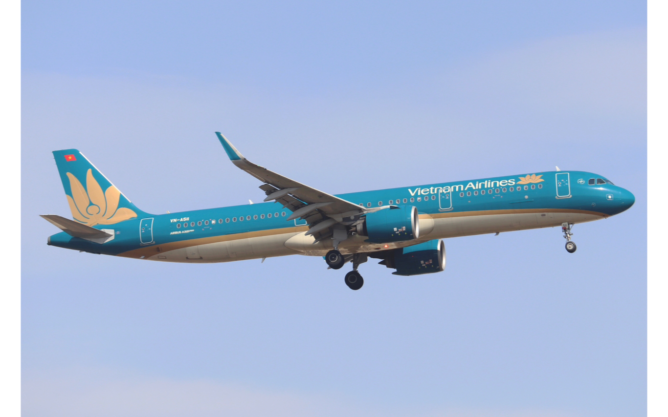 越南航空a321于3月26日下午到访北京