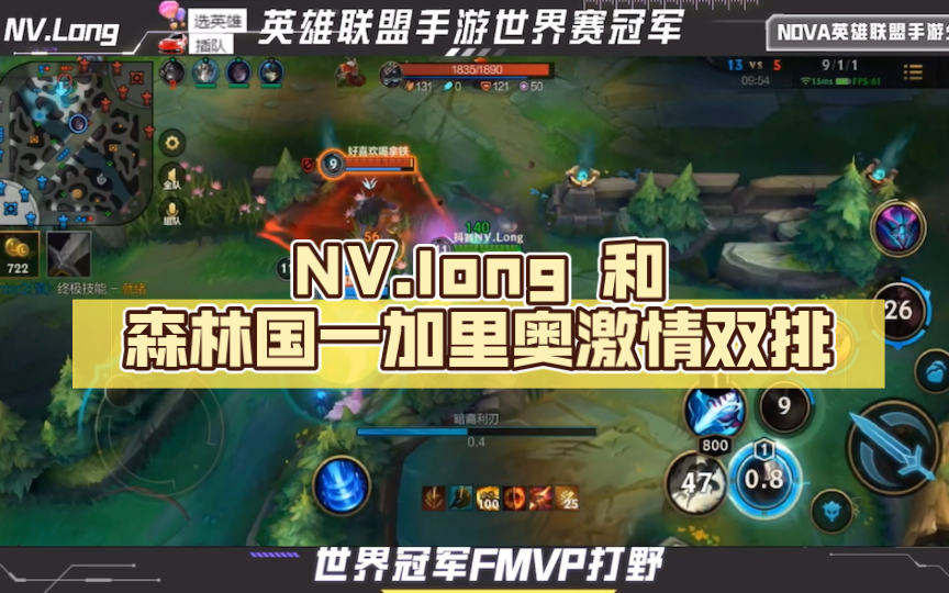 NV.long 和 森林国一加里奥激情双排哔哩哔哩bilibili英雄联盟手游