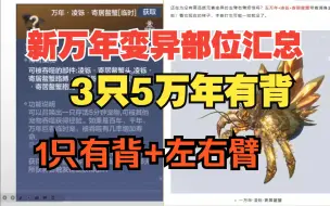 Download Video: 新版本全部万年变异部位汇总 3只五万年有背  只有1只有左右臂   甚至有一只同时拥有背和左右臂！【妄想山海】