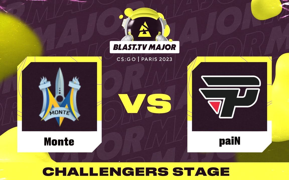 BLAST巴黎Major Monte 对阵 paiN-CSGO-QUQU-CSGO-QUQU-哔哩哔哩视频