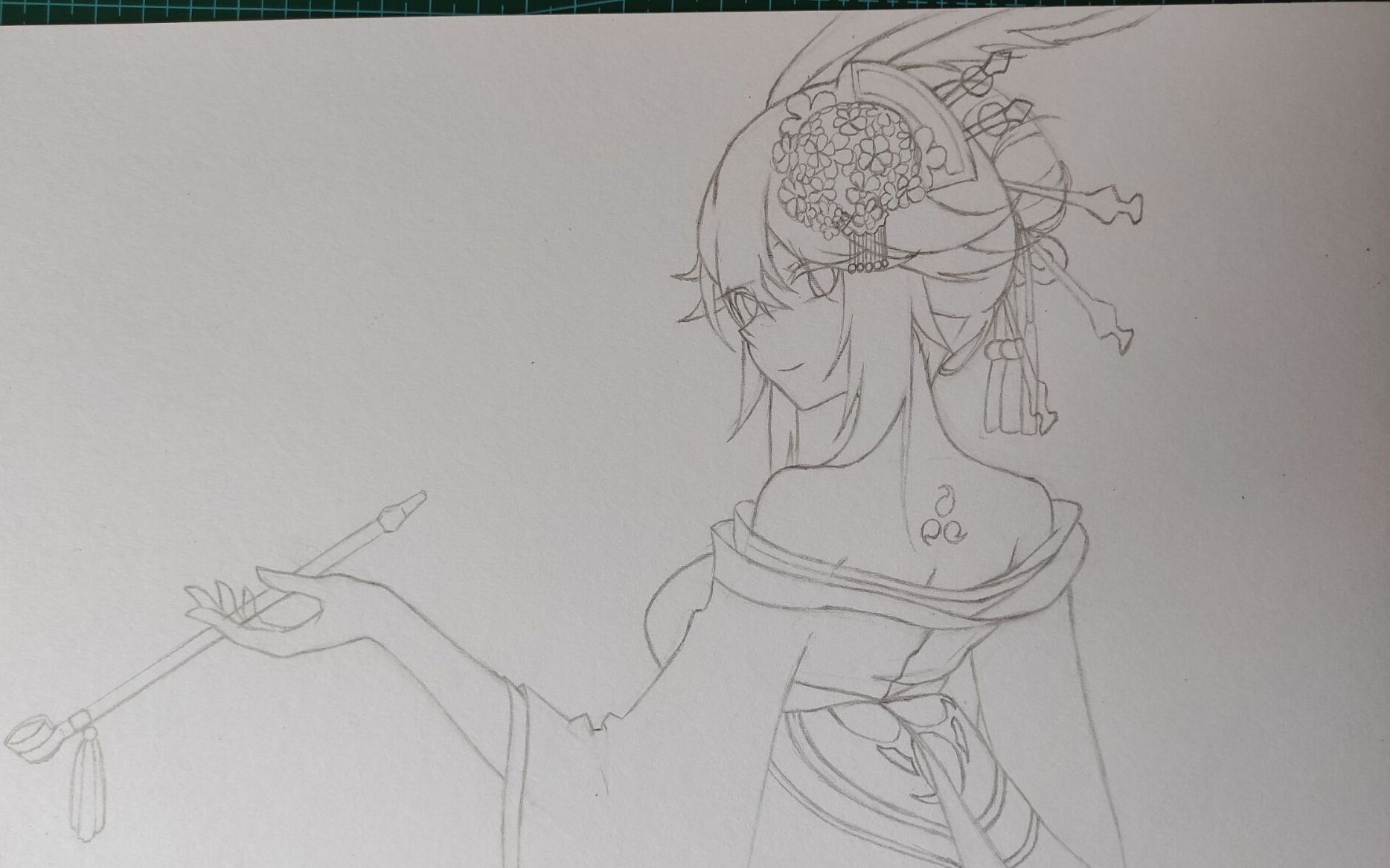 【圆珠笔画】八重樱-信花舞伎