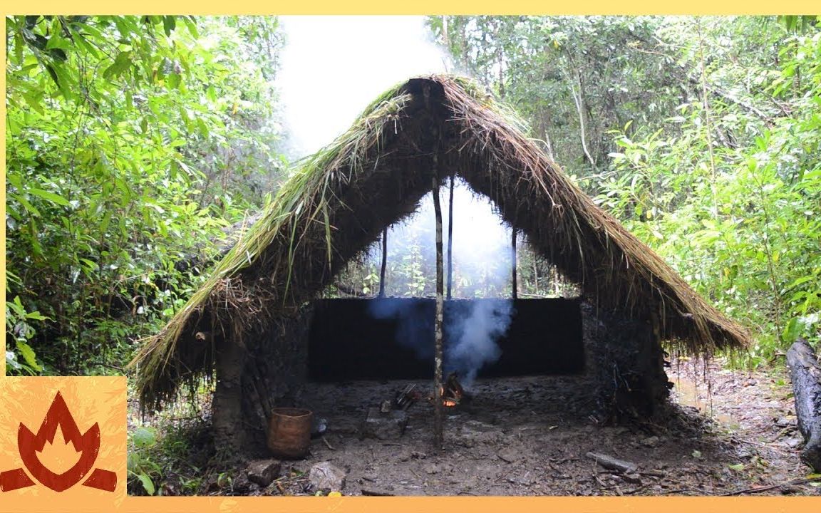 疯狂原始人primitivetechnology茅草屋制作指南