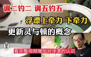 调二钓二 调五钓五 浮漂上牵力 下牵力 更新灵与顿的概念 看完整视频认识你的浮漂