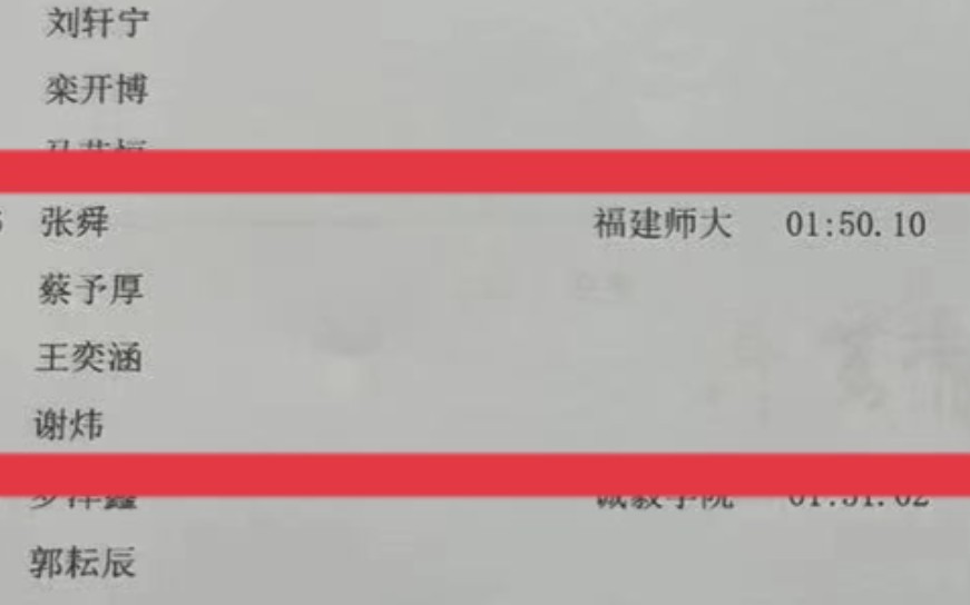 福建省运动会(大学生部) 甲A组 4*50自由泳接力 第六道(最靠近拍摄视角)福建师范大学 [张舜 蔡予厚 王奕涵 谢炜](按顺序)哔哩哔哩bilibili