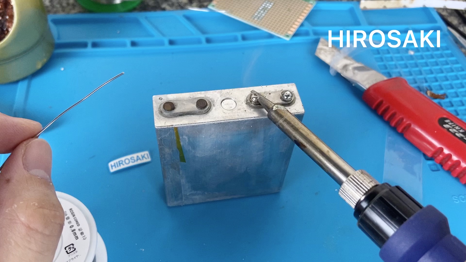 如何焊接锂电池电烙铁焊接铝极耳18650电池不锈钢