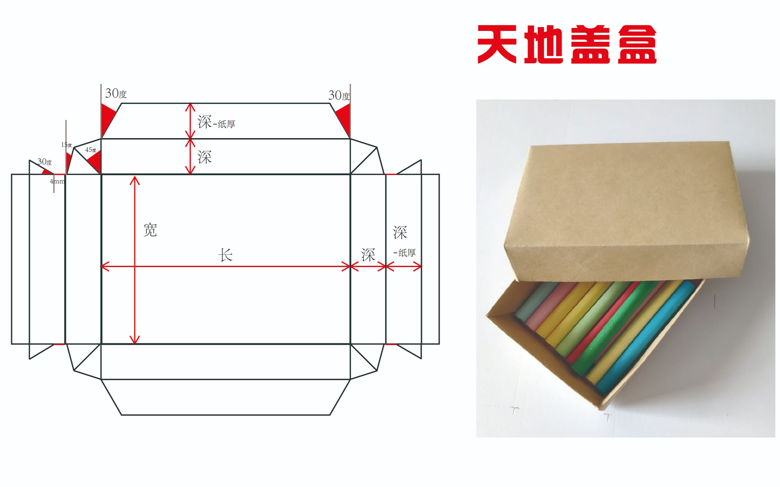 [图]【盒子】天地盖盒 一张纸做包装 产品包装盒 礼品盒