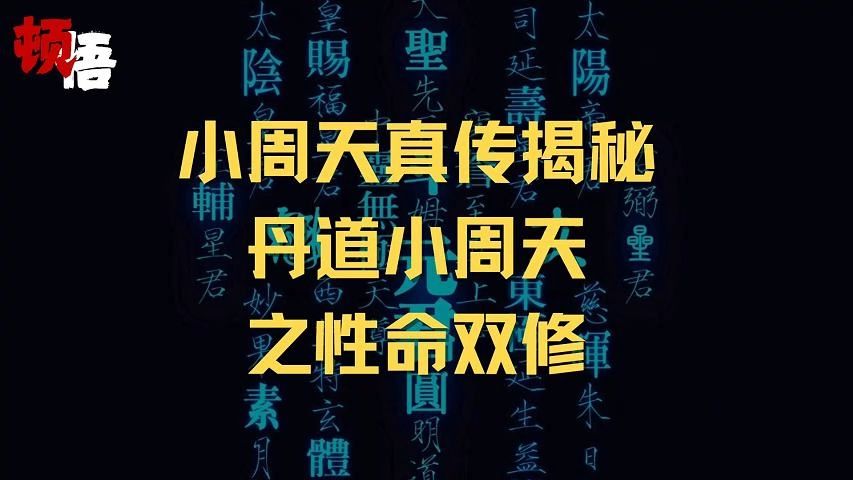 小周天真传揭秘丹道小周天之性命双修!哔哩哔哩bilibili