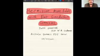 James Stanfield：Hermitian manifolds with flat Gauduchon connections