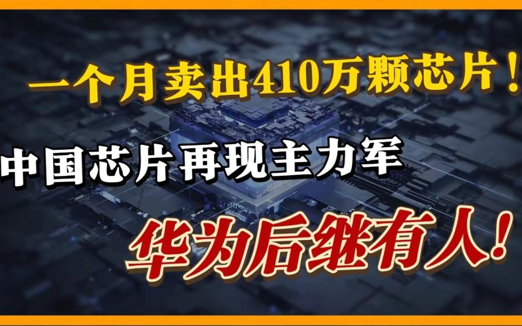 销量增长147倍!国产黑马被称"华为海思接班人",卖出410万颗芯片!哔哩哔哩bilibili