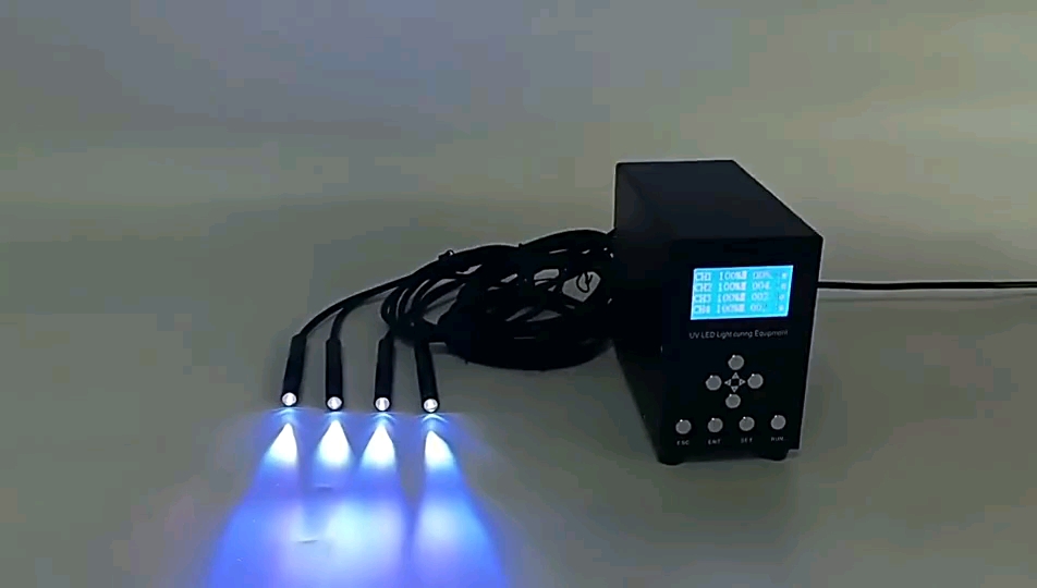 智能大功率uvled点光源uv冷光源固化机点胶机配套led固化灯