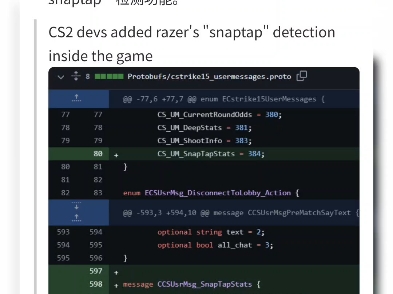 CS2 开发者在游戏中添加了雷蛇的“snaptap”检测功能.哔哩哔哩bilibili