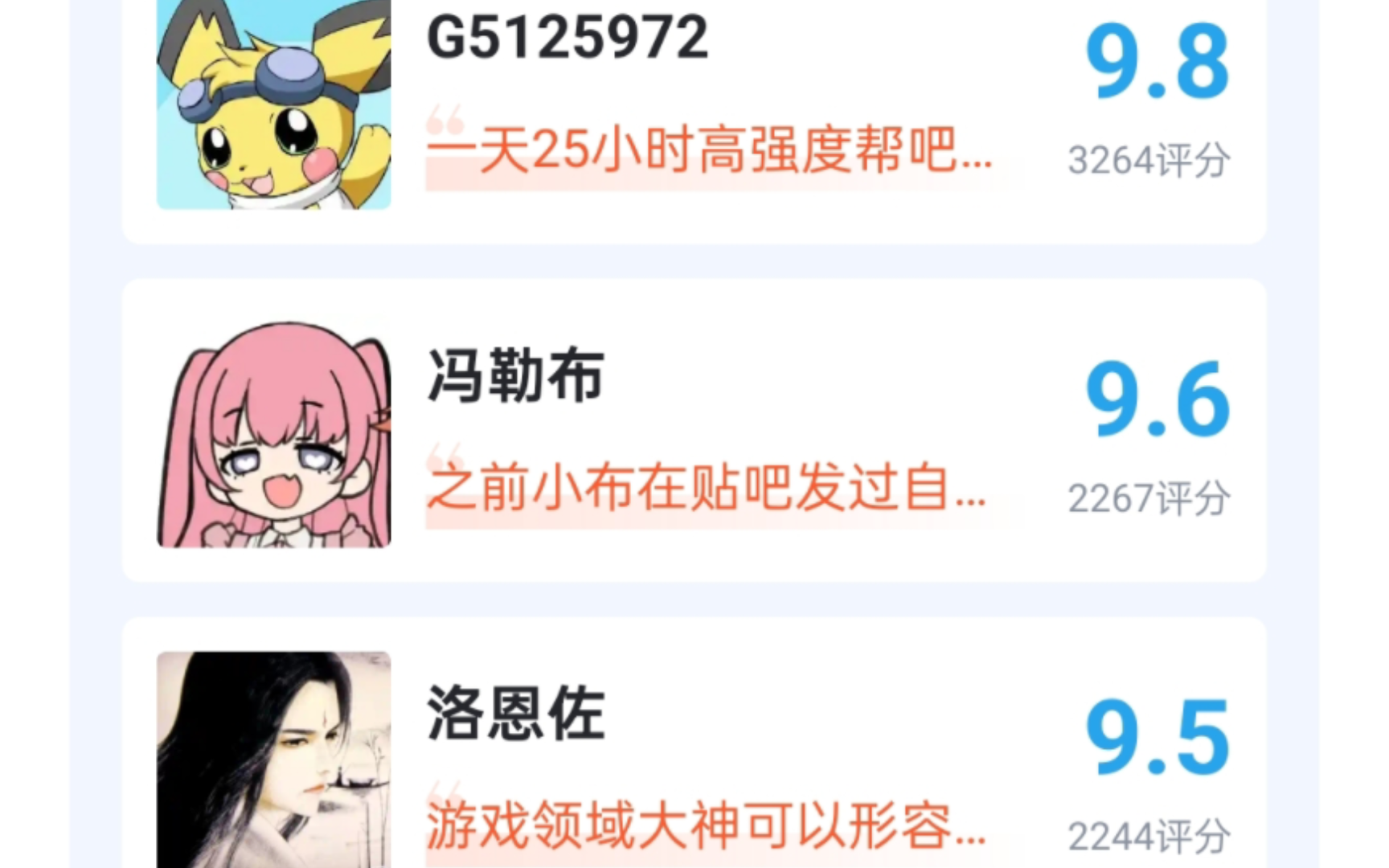 百度贴吧吧主 3万人评分!哔哩哔哩bilibili