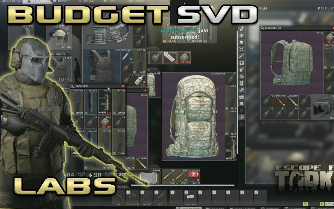 【逃离塔科夫 lvndmark】大神使用svd轻松杀穿实验室白嫖全装哥!