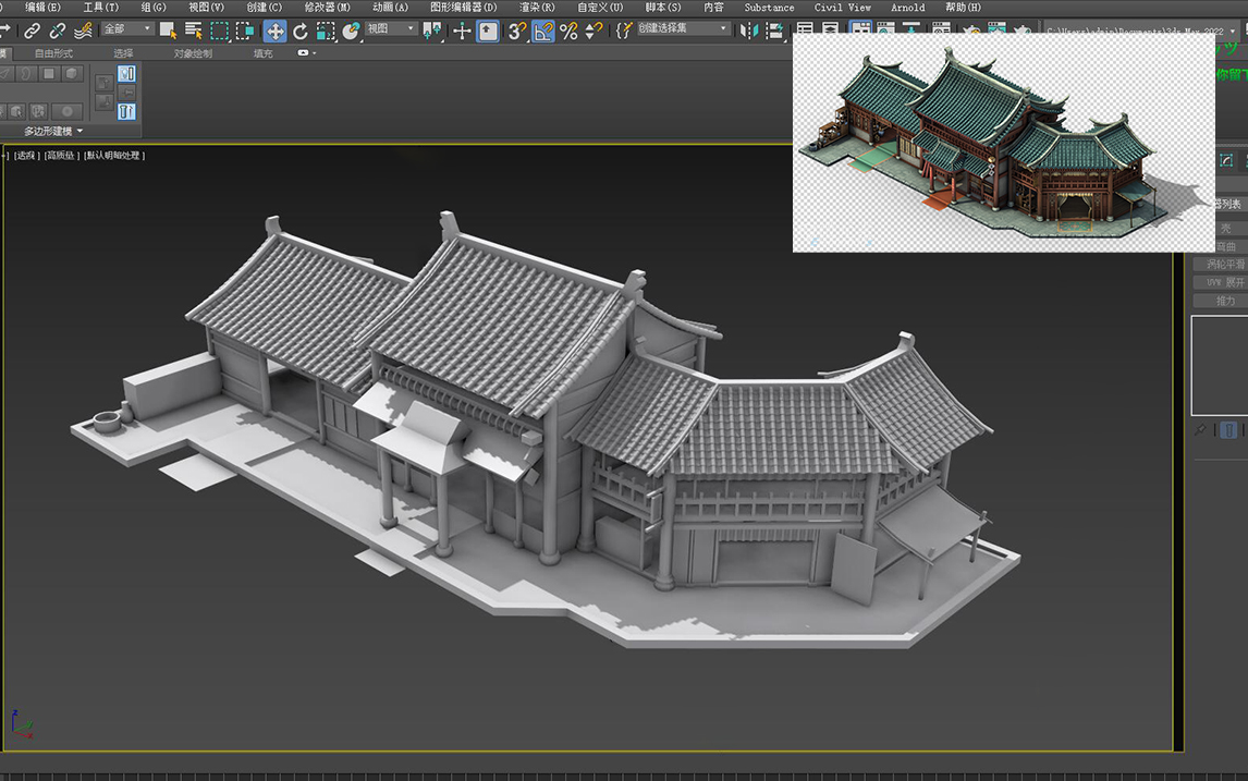 【3dmax】古代街道店铺模型制作,古风建筑场景建模教程,3dmax布线教学哔哩哔哩bilibili