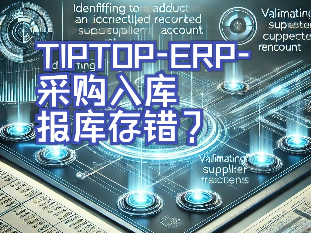 TIPTOPERP采购入库报库存错?哔哩哔哩bilibili