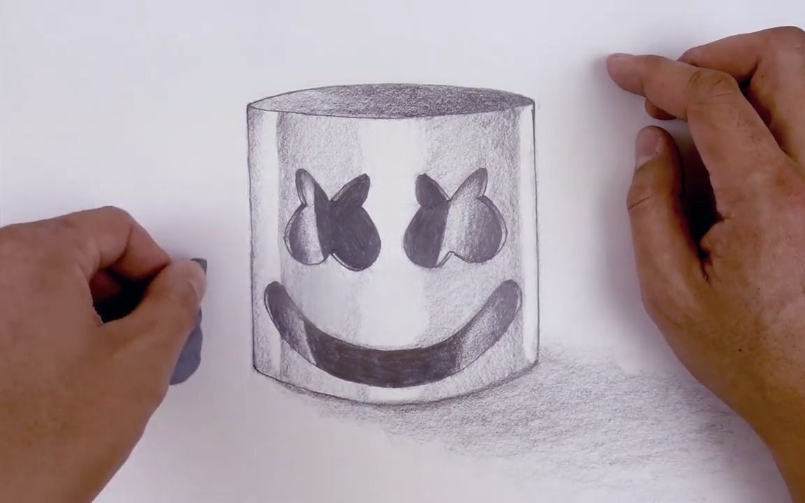 【素描】如何画棉花糖(音乐制作人)?_哔哩哔哩_bilibili