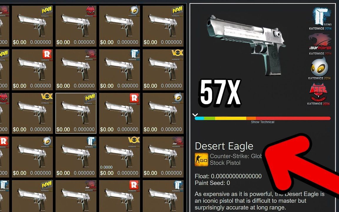 【csgo】80把原皮沙鹰?最奇葩的csgo库存没有之一!