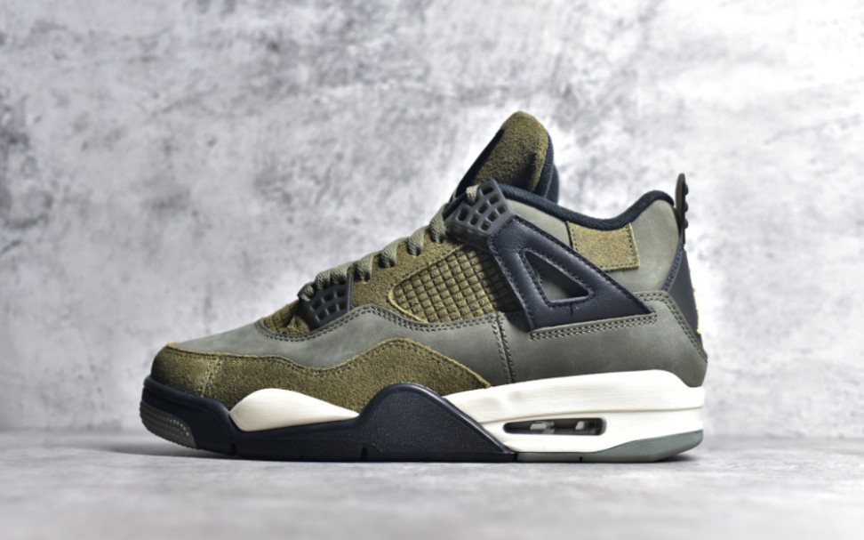 【乔4】air jordan aj4 retro "olive canvas" 军绿色!