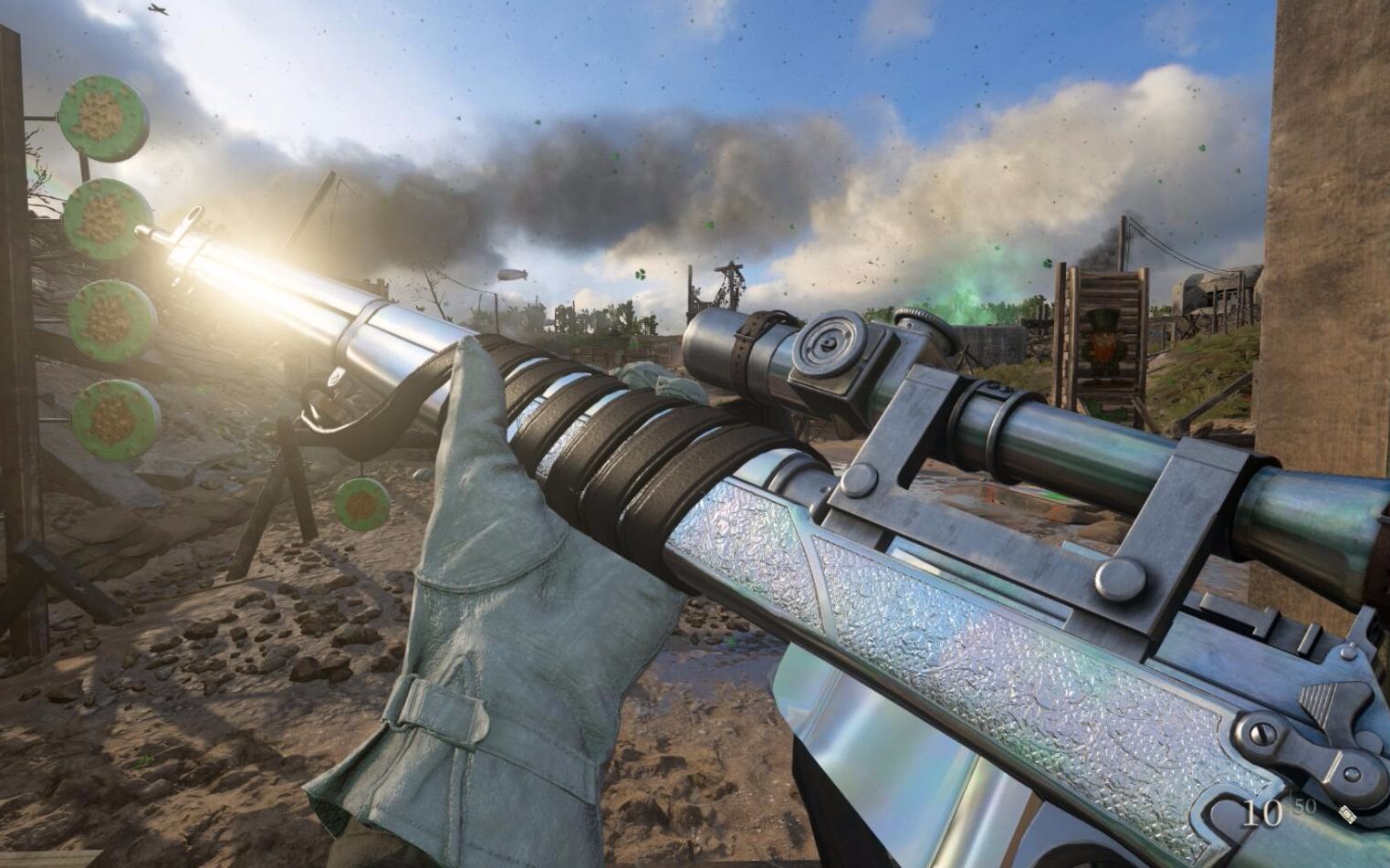 使命召唤14二战codwwii李恩菲尔德锯短了枪管变得更加顺手伪冲锋狙