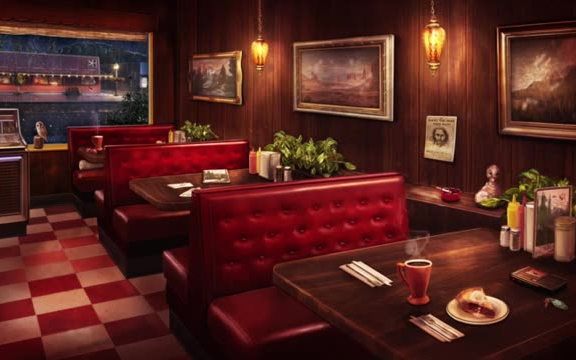 [图]Twin Peaks Double R Diner Ambience - 双峰镇双R餐厅的氛围